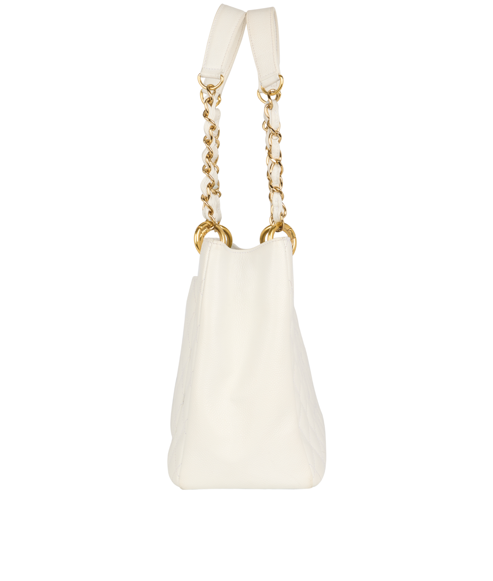 GST, &pound;1,300, Handbags, White, Caviar Leather, Side view